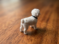 White dog mini figurine rear view variant:small