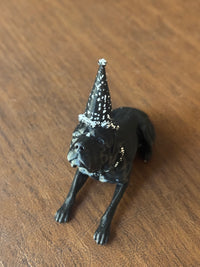 Black dog mini figurine standing variant:large